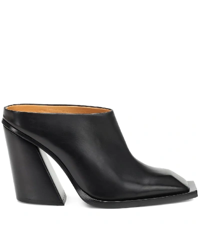 Shop Petar Petrov Sterling Leather Mules In Black