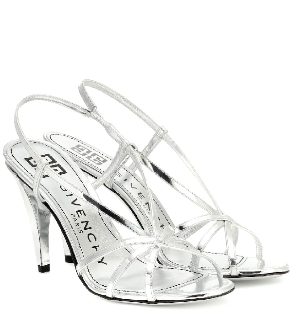 silver slingback sandals