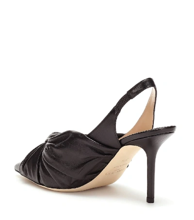 Shop Jimmy Choo Annabell 85 Leather Slingback Pumps In Black