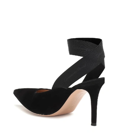 Shop Gianvito Rossi Delila Suede Pumps In Black