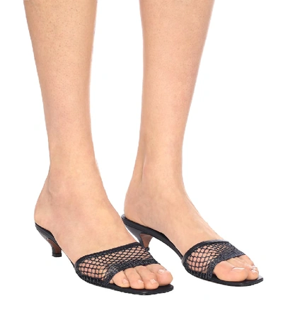 Shop Neous Mormodes Leather Sandals In Blue
