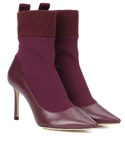 Shop Jimmy Choo Brandon Sock Pumps In Purple