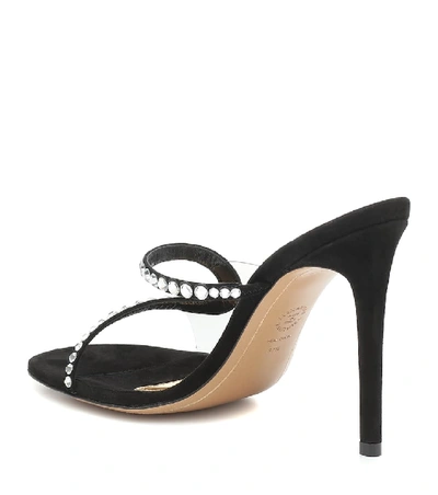 Shop Alexandre Vauthier Ava Ghost Pvc And Suede Sandals In Black