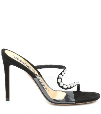 Shop Alexandre Vauthier Ava Ghost Pvc And Suede Sandals In Black