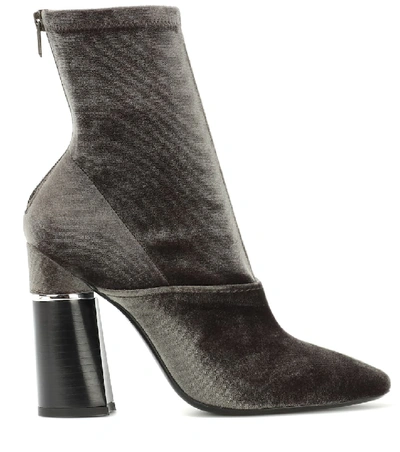 Shop 3.1 Phillip Lim / フィリップ リム Kyoto Velvet Ankle Boots In Grey
