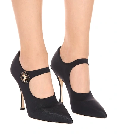 Shop Dolce & Gabbana Embellished Mary Jane Pumps In Black