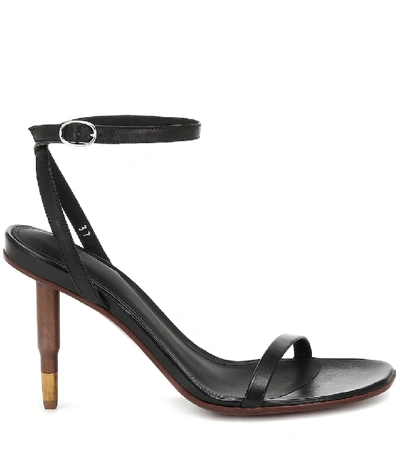 Shop Vetements Leather Sandals In Black