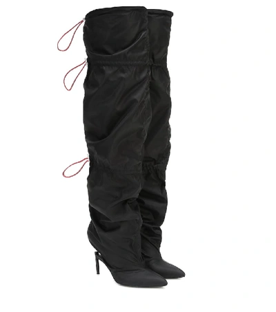 Ben Taverniti Unravel Project Unravel Project Black 100 Broken Heel Over-the-knee Boots In Black