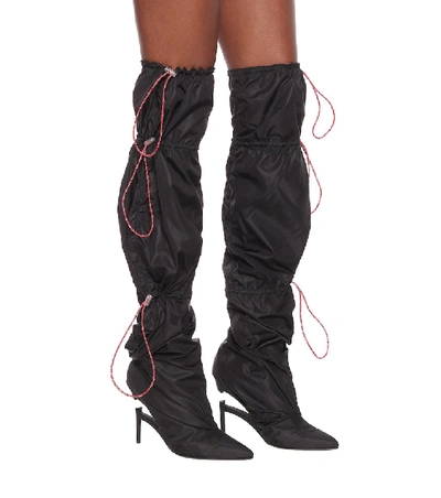 Ben Taverniti Unravel Project Unravel Project Black 100 Broken Heel Over-the-knee Boots In Black