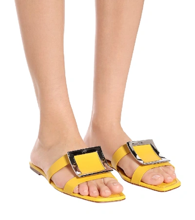 Shop Roger Vivier Bikiviv' Leather Sandals In Yellow