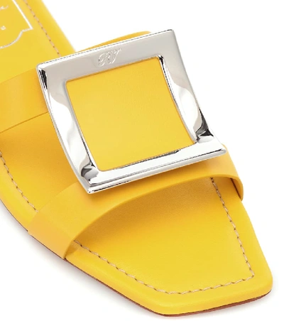 Shop Roger Vivier Bikiviv' Leather Sandals In Yellow