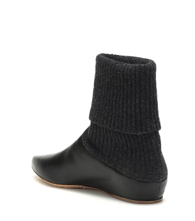 Shop Gabriela Hearst Rocia Leather Ankle Boots In Black