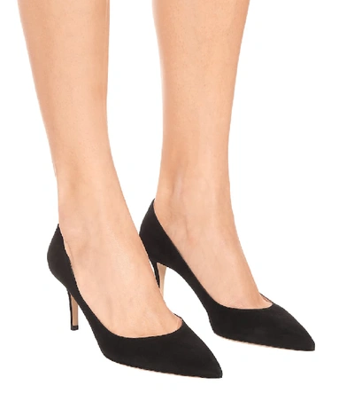 Gianvito Rossi Gianvito 105 Pointed Toe Pumps In Black Leather In Black