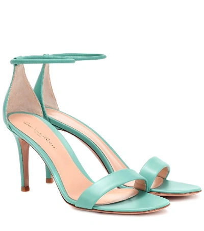 Shop Gianvito Rossi Asia 85 Leather Sandals In Green