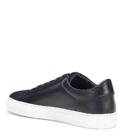 Shop Common Projects Achilles Leather Sneakers In Blue