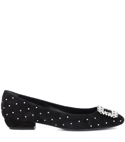 Shop Roger Vivier Vertigo Diadem Dots Ballet Flats In Black