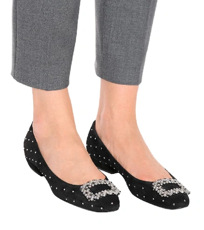 Shop Roger Vivier Vertigo Diadem Dots Ballet Flats In Black