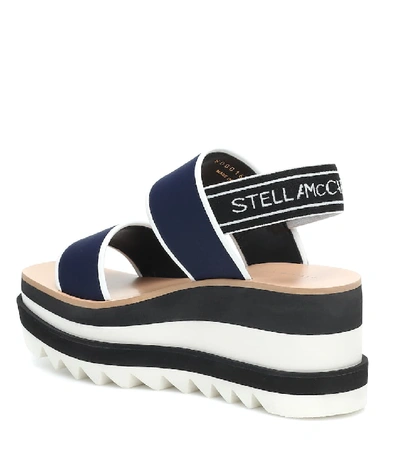 Shop Stella Mccartney Sneak-elyse Platform Sandals In Blue