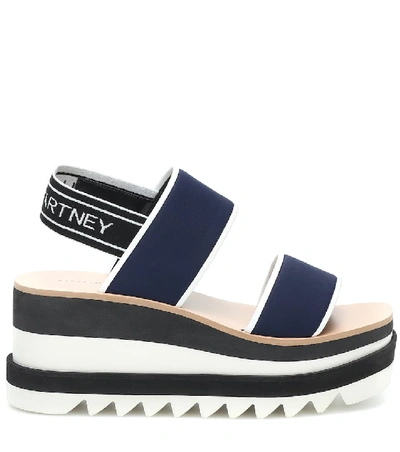 Shop Stella Mccartney Sneak-elyse Platform Sandals In Blue