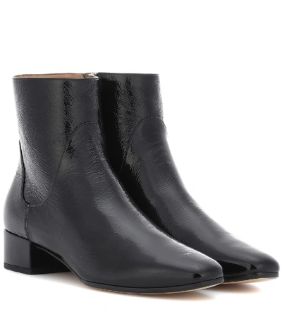 Shop Francesco Russo Patent Leather Ankle Boots In Black
