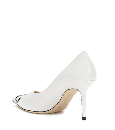 Shop Jimmy Choo Love 85 Suede Pumps In White