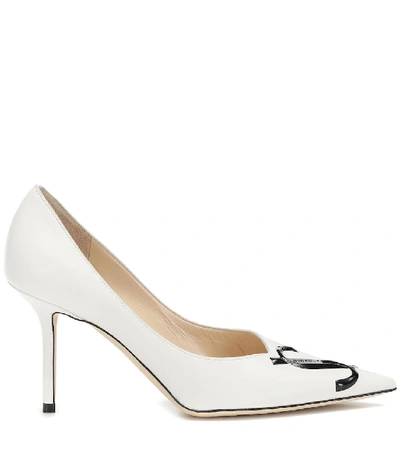 Shop Jimmy Choo Love 85 Suede Pumps In White