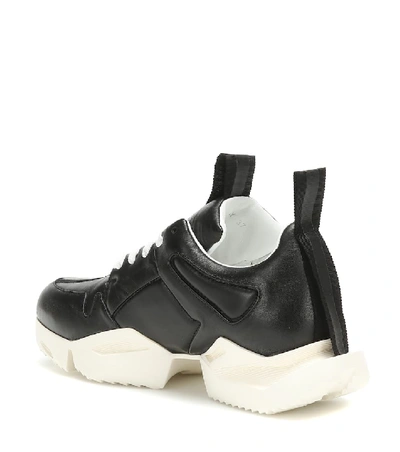 Shop Ben Taverniti Unravel Project Leather Sneakers In Black