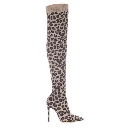 Shop Gianvito Rossi Sauvage Over-the-knee Boots In Beige