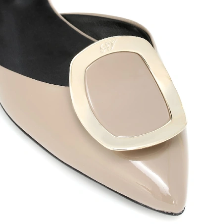 Shop Roger Vivier Dorsay Sexy Choc Ballet Flats In Grey