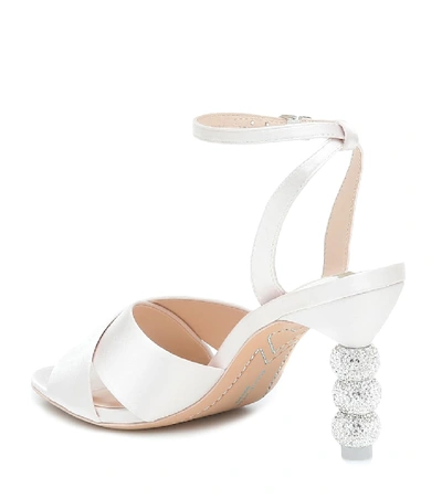 Shop Sophia Webster Natalia 85 Satin Bridal Sandals In White