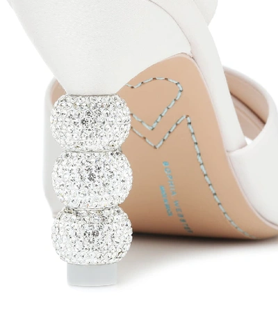Shop Sophia Webster Natalia 85 Satin Bridal Sandals In White