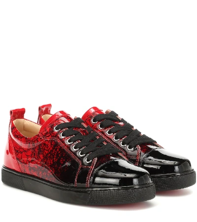 Shop Christian Louboutin Louis Junior Woman Leather Sneakers In Red