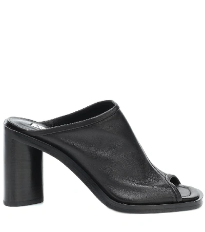 Acne Studios Open toe High heeled Mules In Black ModeSens