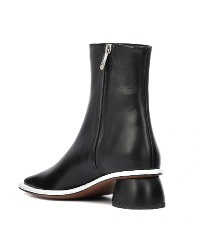 Shop Neous Sed Leather Ankle Boots In Black