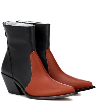 Shop Givenchy Leather Cowboy Boots In Black