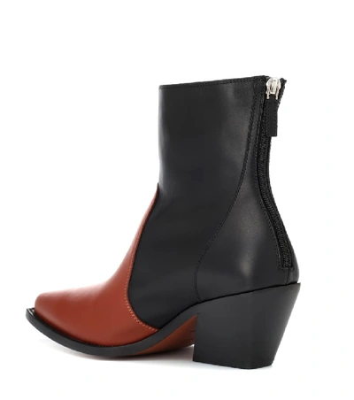 Shop Givenchy Leather Cowboy Boots In Black