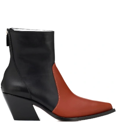 Shop Givenchy Leather Cowboy Boots In Black