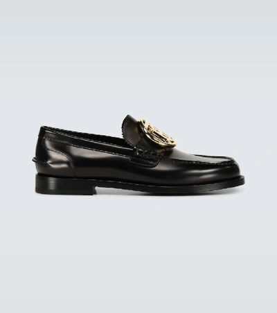 Burberry Bedmoore Loafers With Tb Buckle In Black | ModeSens