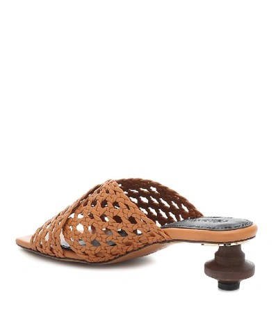 Shop Souliers Martinez Levante Leather Sandals In Brown