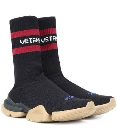 Shop Vetements X Reebok Classic Sock Sneakers In Black