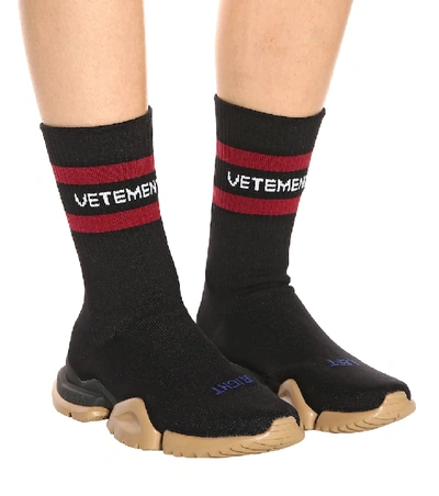 Shop Vetements X Reebok Classic Sock Sneakers In Black