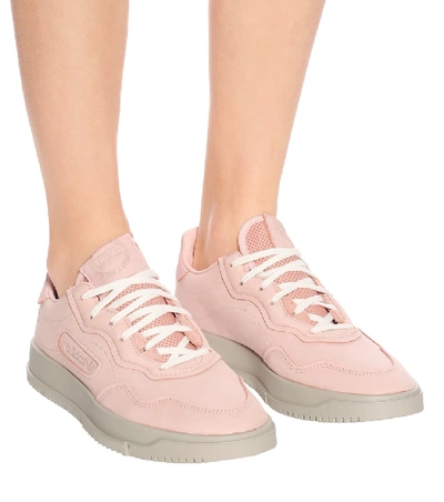 Shop Adidas Originals Sc Premiere Suede Sneakers In Pink