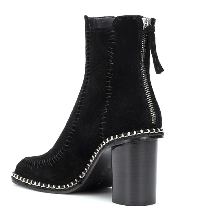 Shop Jw Anderson Scare Crow Suede Ankle Boots In Black