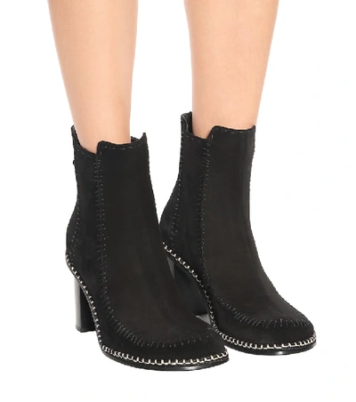 Shop Jw Anderson Scare Crow Suede Ankle Boots In Black