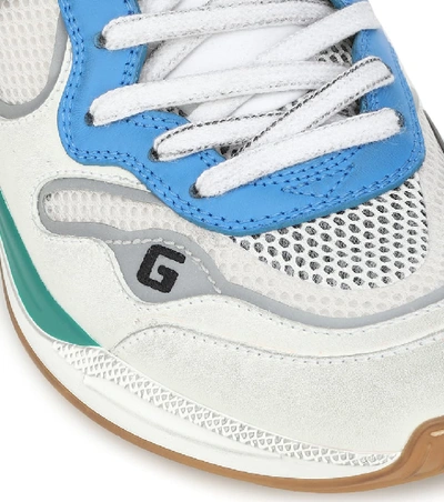Shop Gucci Ultrapace Leather Sneakers In White