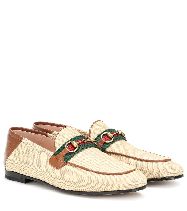 gucci canvas loafers