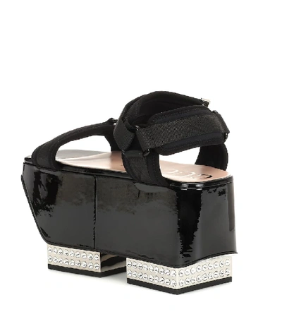 Shop Gucci Crystal-embellished Platform Sandals In Black