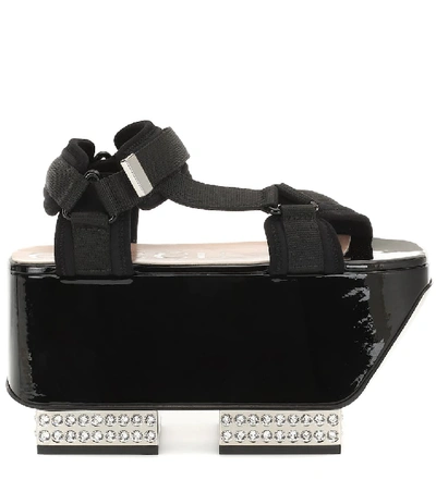 Shop Gucci Crystal-embellished Platform Sandals In Black