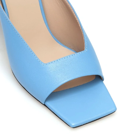 Shop Wandler Isa Leather Sandals In Blue