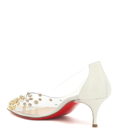 Shop Christian Louboutin Collaclou 55 Pvc And Leather Pumps In White